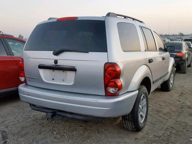 1D4HB48N36F170902 - 2006 DODGE DURANGO SL SILVER photo 4