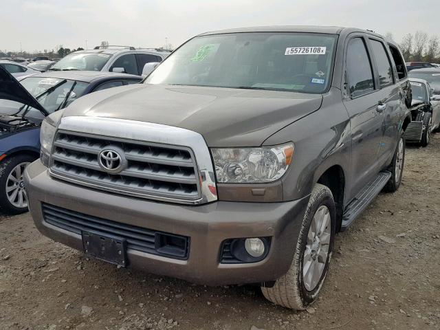 5TDYY5G19CS040893 - 2012 TOYOTA SEQUOIA PL GRAY photo 2