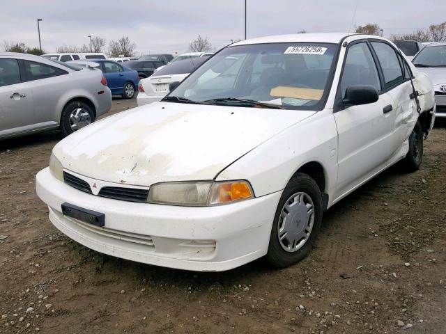 JA3AY26A7XU052672 - 1999 MITSUBISHI MIRAGE DE WHITE photo 2