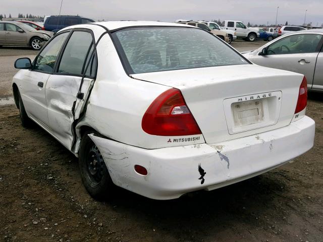 JA3AY26A7XU052672 - 1999 MITSUBISHI MIRAGE DE WHITE photo 3