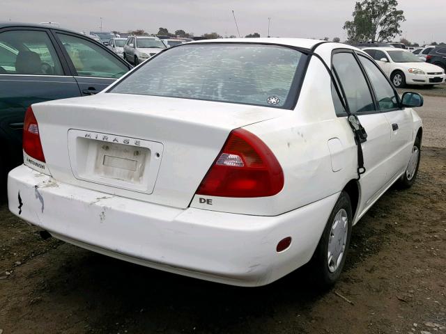 JA3AY26A7XU052672 - 1999 MITSUBISHI MIRAGE DE WHITE photo 4