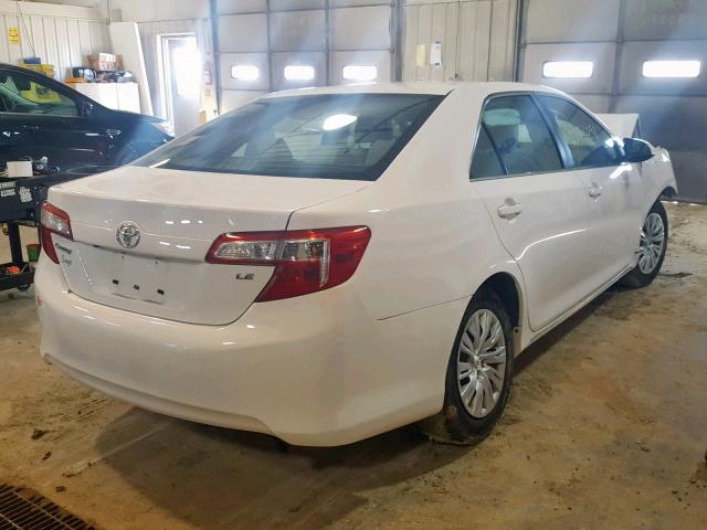 4T4BF1FK8ER387940 - 2014 TOYOTA CAMRY L WHITE photo 4