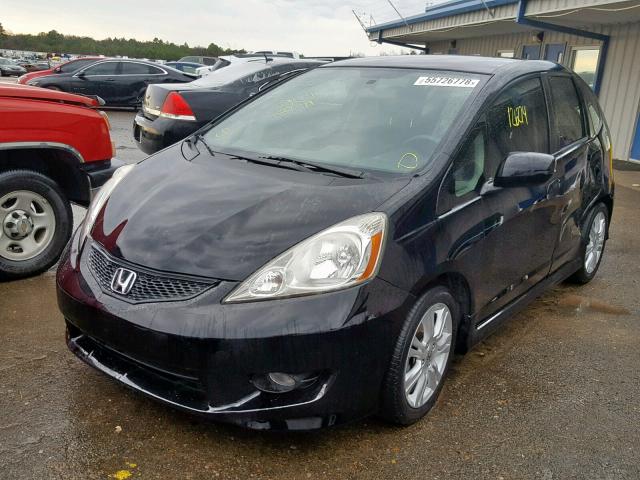 JHMGE88449S003795 - 2009 HONDA FIT SPORT BLACK photo 2