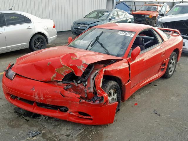 JA3AM54J7RY029856 - 1994 MITSUBISHI 3000 GT RED photo 2