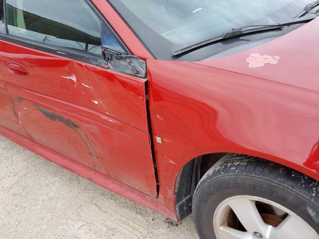 2G2WP552281188845 - 2008 PONTIAC GRAND PRIX წითელი ფოტო 10