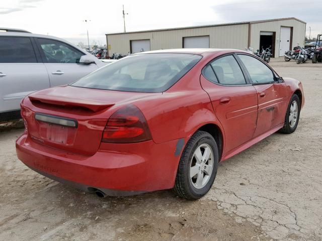 2G2WP552281188845 - 2008 PONTIAC GRAND PRIX წითელი ფოტო 4