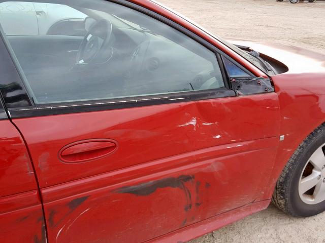 2G2WP552281188845 - 2008 PONTIAC GRAND PRIX წითელი ფოტო 9