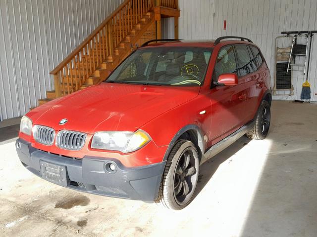 WBXPA73414WB23608 - 2004 BMW X3 2.5I RED photo 2