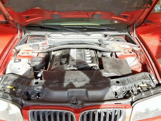 WBXPA73414WB23608 - 2004 BMW X3 2.5I RED photo 7