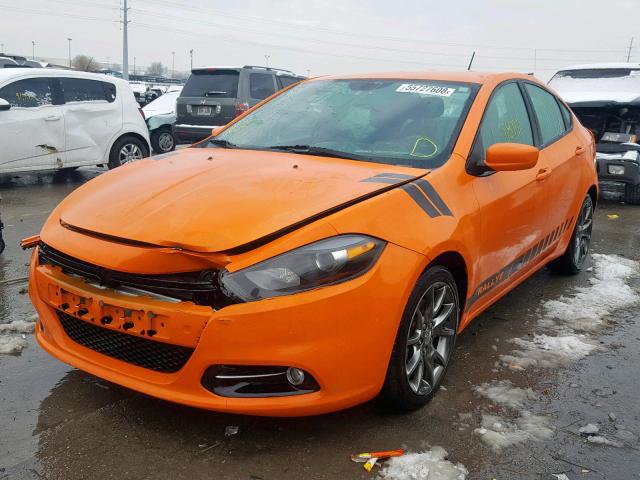 1C3CDFBA5DD295335 - 2013 DODGE DART SXT ORANGE photo 2