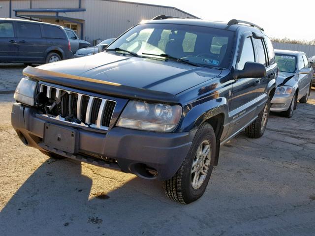 1J4GW48S94C293888 - 2004 JEEP GRAND CHER BLUE photo 2