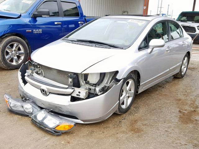 1HGFA16928L021754 - 2008 HONDA CIVIC EXL SILVER photo 2