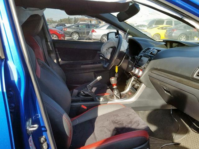 JF1VA2M61G9825750 - 2016 SUBARU WRX STI BLUE photo 5