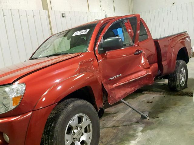 5TETU62N45Z089785 - 2005 TOYOTA TACOMA PRE MAROON photo 10