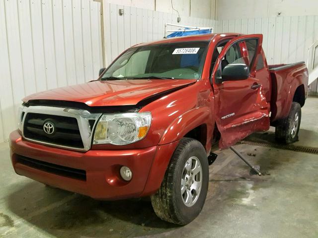 5TETU62N45Z089785 - 2005 TOYOTA TACOMA PRE MAROON photo 2