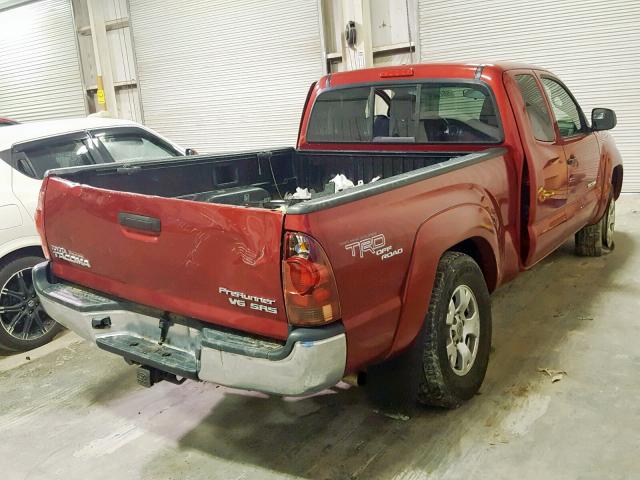 5TETU62N45Z089785 - 2005 TOYOTA TACOMA PRE MAROON photo 4