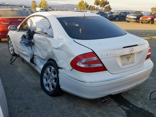 WDBTJ65J13F060318 - 2003 MERCEDES-BENZ CLK 320C WHITE photo 3