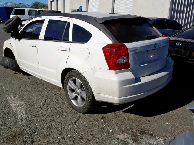 1B3CB4HA4AD571613 - 2010 DODGE CALIBER SX WHITE photo 3