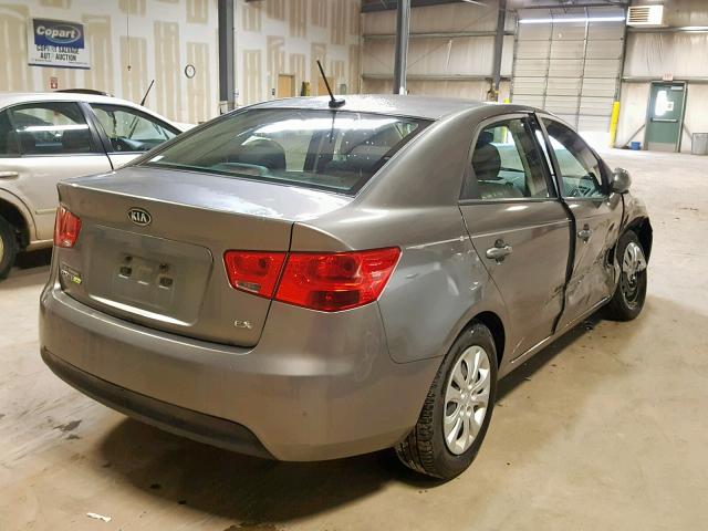 KNAFU4A21C5547529 - 2012 KIA FORTE EX GRAY photo 4