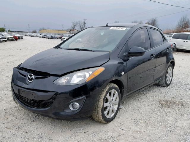 JM1DE1HYXB0123231 - 2011 MAZDA MAZDA2 BLACK photo 2