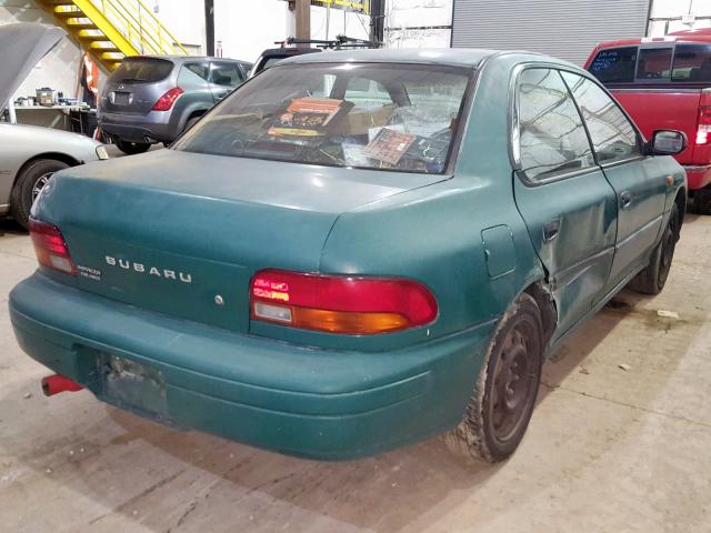 JF1GC4353WH502196 - 1998 SUBARU IMPREZA L GREEN photo 4