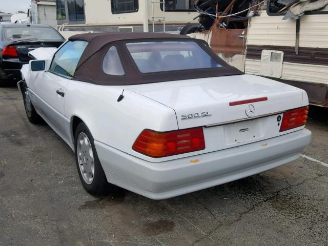 WDBFA67E2PF081164 - 1993 MERCEDES-BENZ 500 SL WHITE photo 3