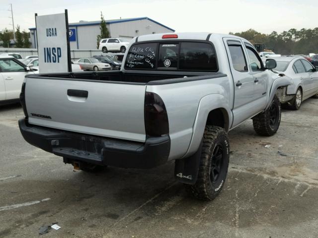 3TMLU42N17M008973 - 2007 TOYOTA TACOMA DOU SILVER photo 4