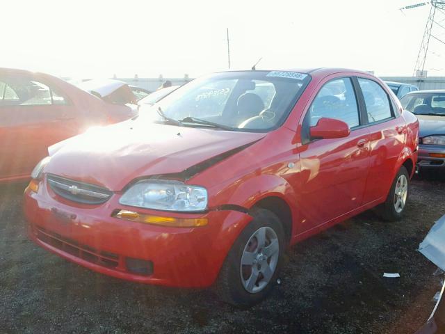 KL1TD526X5B389233 - 2005 CHEVROLET AVEO BASE Qırmızı foto 2