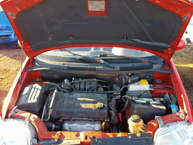 KL1TD526X5B389233 - 2005 CHEVROLET AVEO BASE Qırmızı foto 7