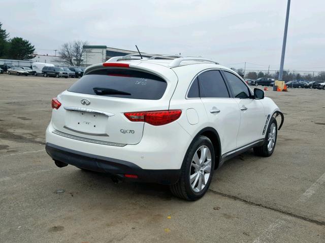 JN8CS1MW0EM412841 - 2014 INFINITI QX70 WHITE photo 4