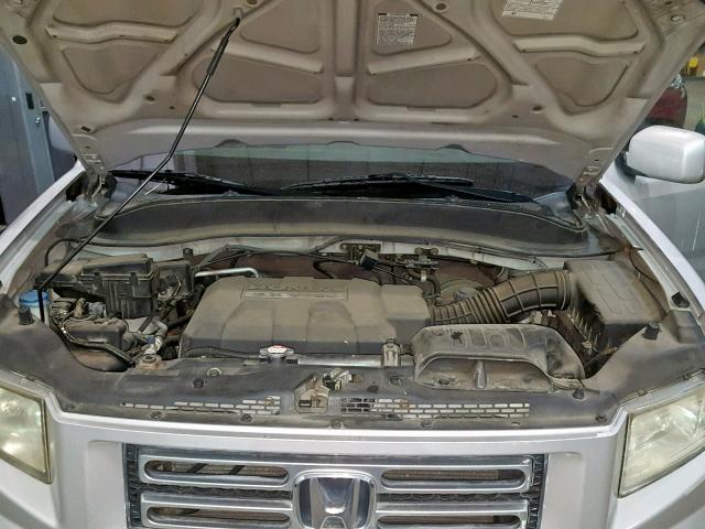 2HJYK165X6H521412 - 2006 HONDA RIDGELINE SILVER photo 7