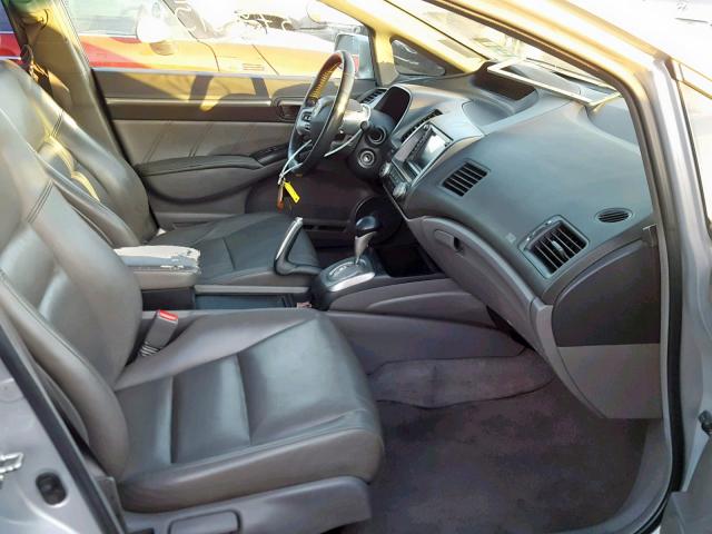 2HGFA16958H505446 - 2008 HONDA CIVIC EXL SILVER photo 5