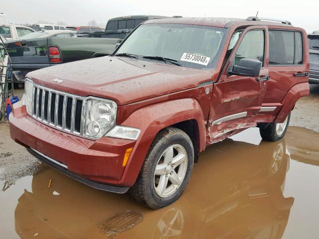 1J8GN58KX8W113944 - 2008 JEEP LIBERTY LI RED photo 2