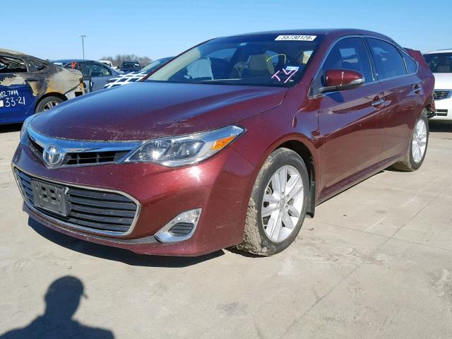 4T1BK1EB3DU013807 - 2013 TOYOTA AVALON BAS BURGUNDY photo 2