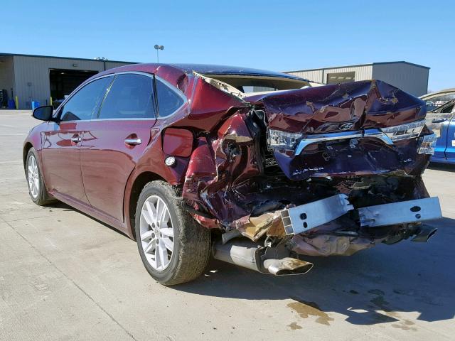 4T1BK1EB3DU013807 - 2013 TOYOTA AVALON BAS BURGUNDY photo 3