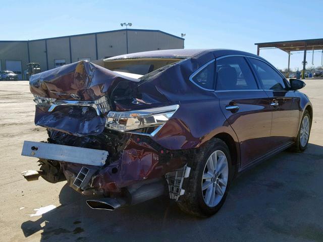 4T1BK1EB3DU013807 - 2013 TOYOTA AVALON BAS BURGUNDY photo 4