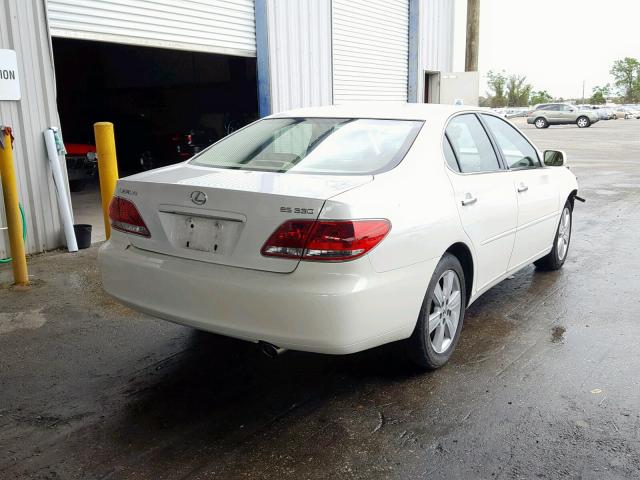 JTHBA30G855102790 - 2005 LEXUS ES 330 WHITE photo 4