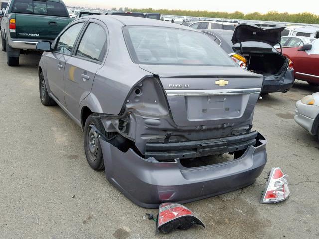 KL1TD5DE9BB245236 - 2011 CHEVROLET AVEO LS GRAY photo 3