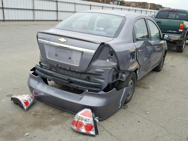 KL1TD5DE9BB245236 - 2011 CHEVROLET AVEO LS GRAY photo 4