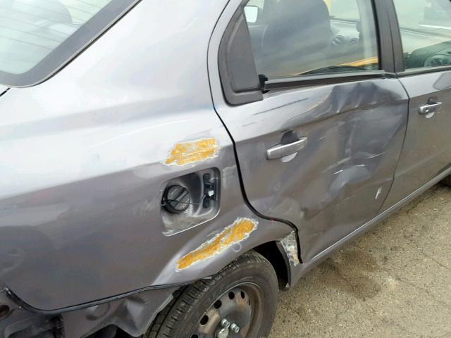 KL1TD5DE9BB245236 - 2011 CHEVROLET AVEO LS GRAY photo 9