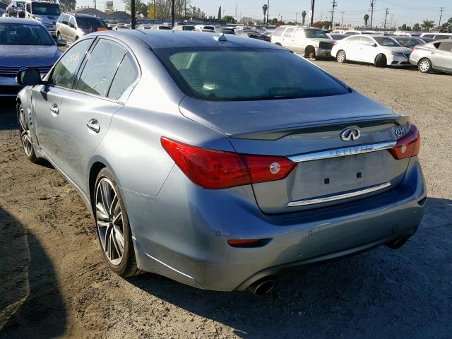 JN1BV7AP0EM673971 - 2014 INFINITI Q50 BASE GRAY photo 3