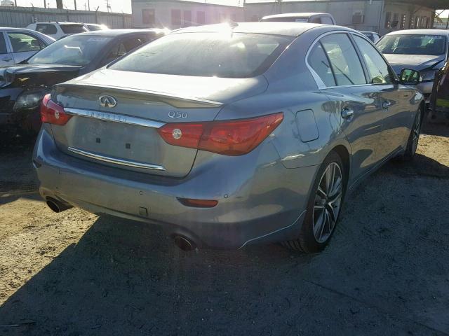 JN1BV7AP0EM673971 - 2014 INFINITI Q50 BASE GRAY photo 4