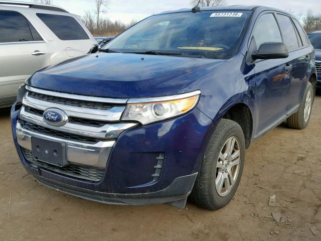 2FMDK3GC0BBB15840 - 2011 FORD EDGE SE BLUE photo 2