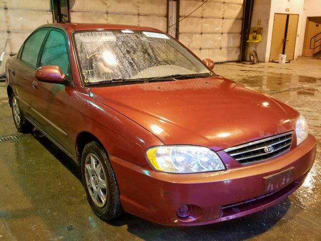 KNAFB121X35267781 - 2003 KIA SPECTRA BA MAROON photo 1