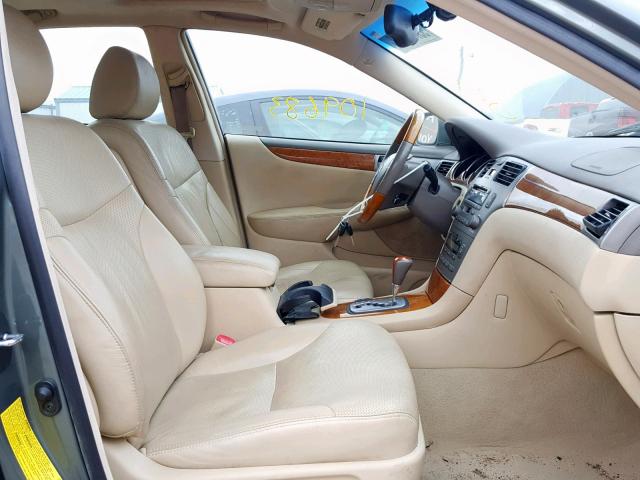 JTHBA30G155131161 - 2005 LEXUS ES 330 GREEN photo 5