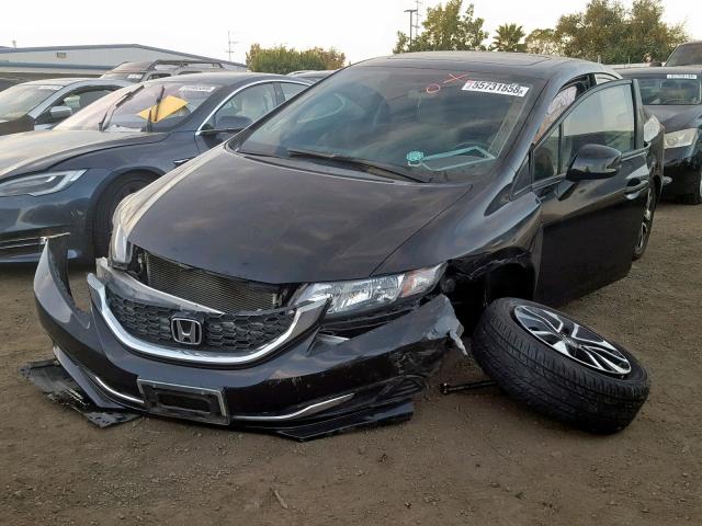 19XFB2F85DE240476 - 2013 HONDA CIVIC EX BLACK photo 2