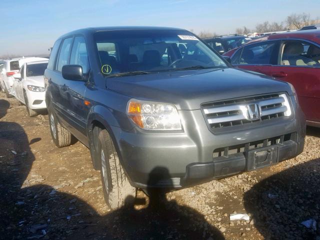 5FNYF281X7B043489 - 2007 HONDA PILOT LX GRAY photo 1