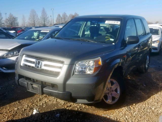 5FNYF281X7B043489 - 2007 HONDA PILOT LX GRAY photo 2