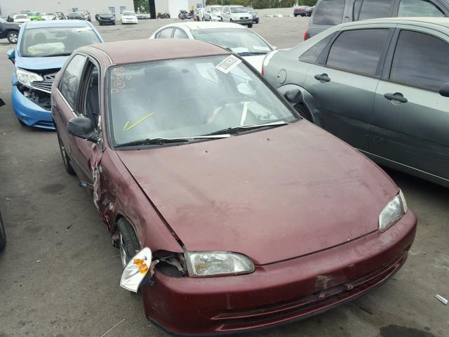 JHMEG8640NS001654 - 1992 HONDA CIVIC DX RED photo 1