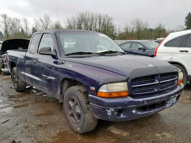 1B7GL22X5WS686500 - 1998 DODGE DAKOTA BLUE photo 1